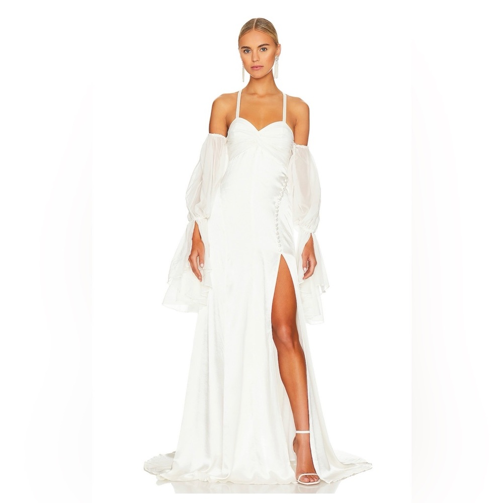 For Love And Lemons White Long Sleeve Dress